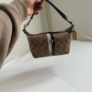 Coach Brown and Cream shoulder Bag